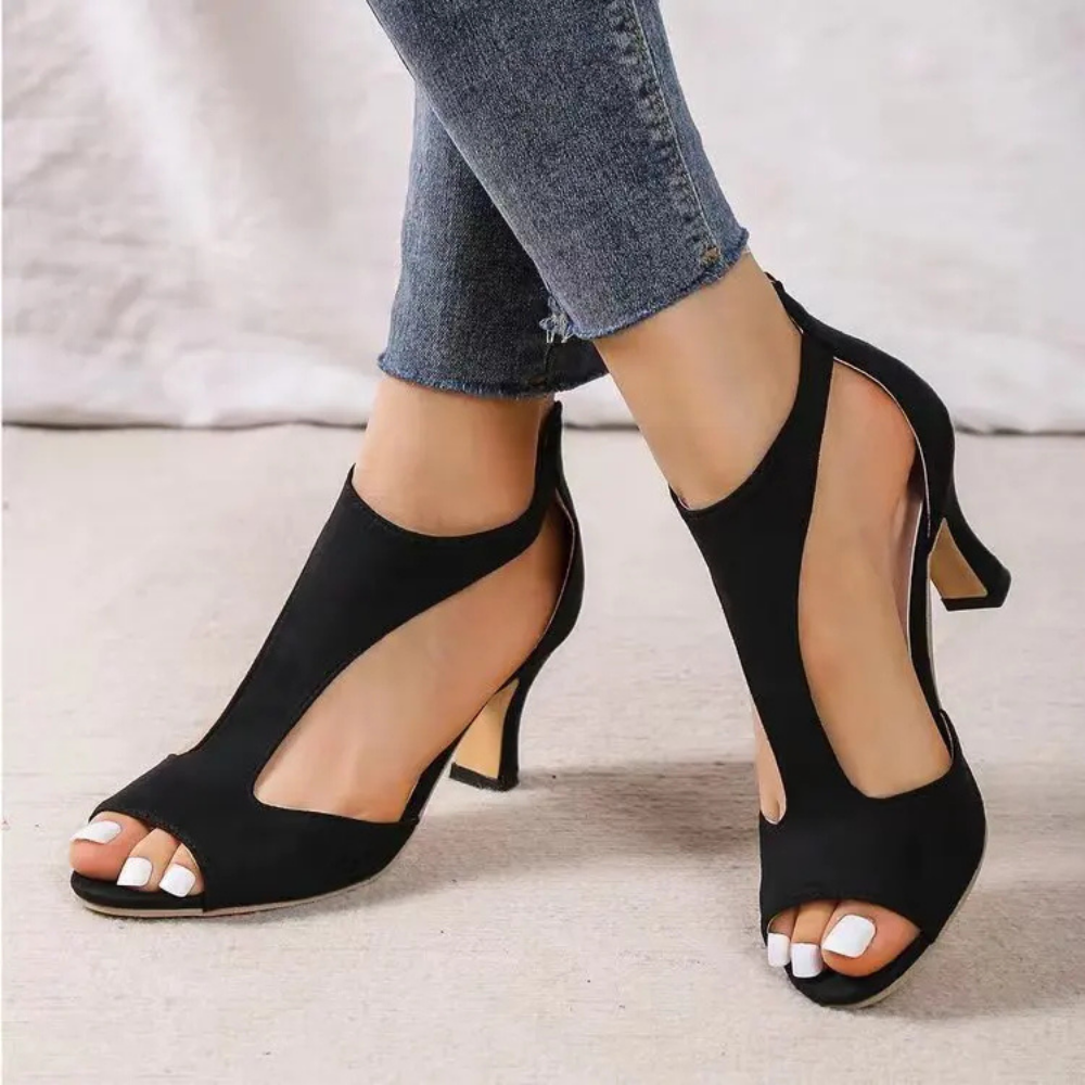 Women's Chic Cut-Out Peep-Toe Pumps