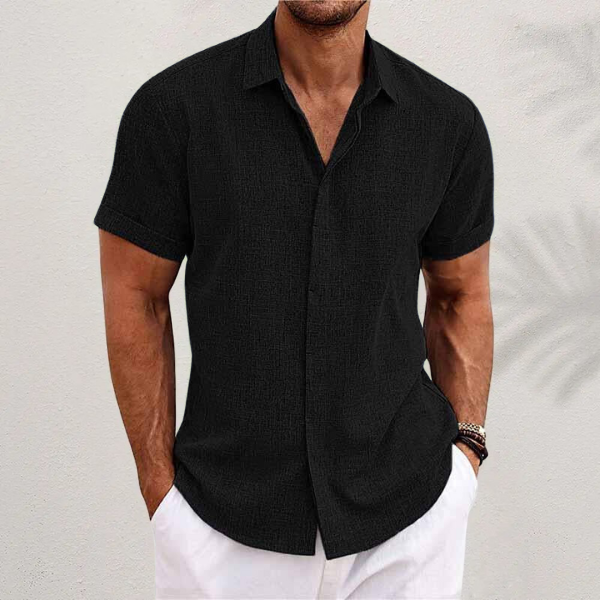 Men's Short Sleeve Linen Shirt for Summer Days