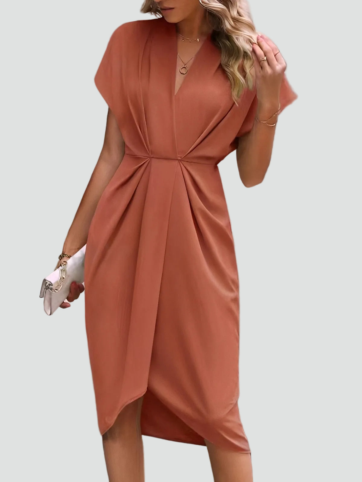 Wrap Dress Women's Regular Fit Soft Drapes Nicely Around the Figure