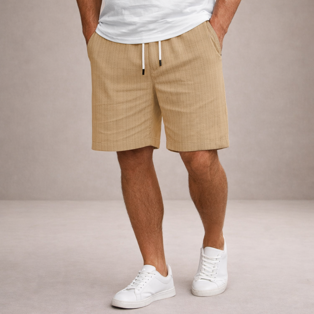 Men's Shorts Linen Regular Fit Breathable Summer Casual