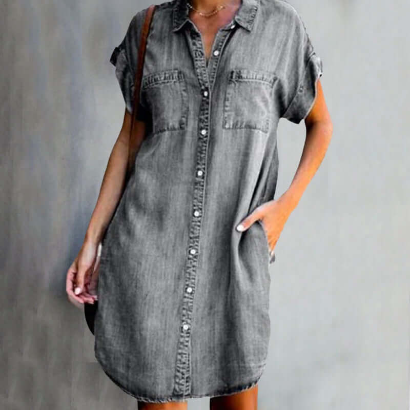 Women's Denim Dress with Comfortable Fit and Timeless Design