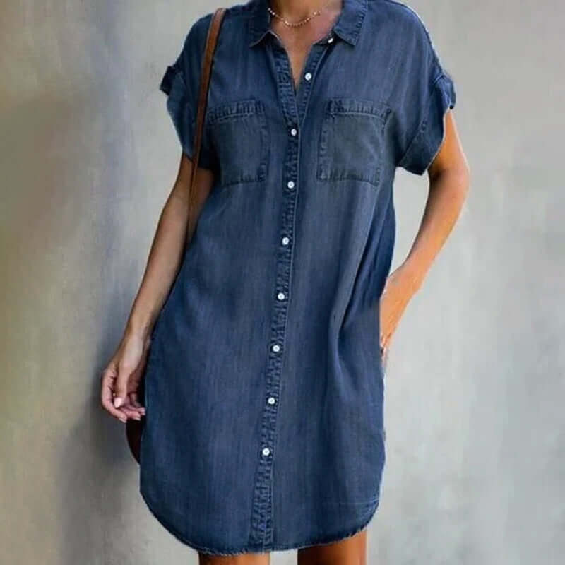 Women's Denim Dress with Comfortable Fit and Timeless Design