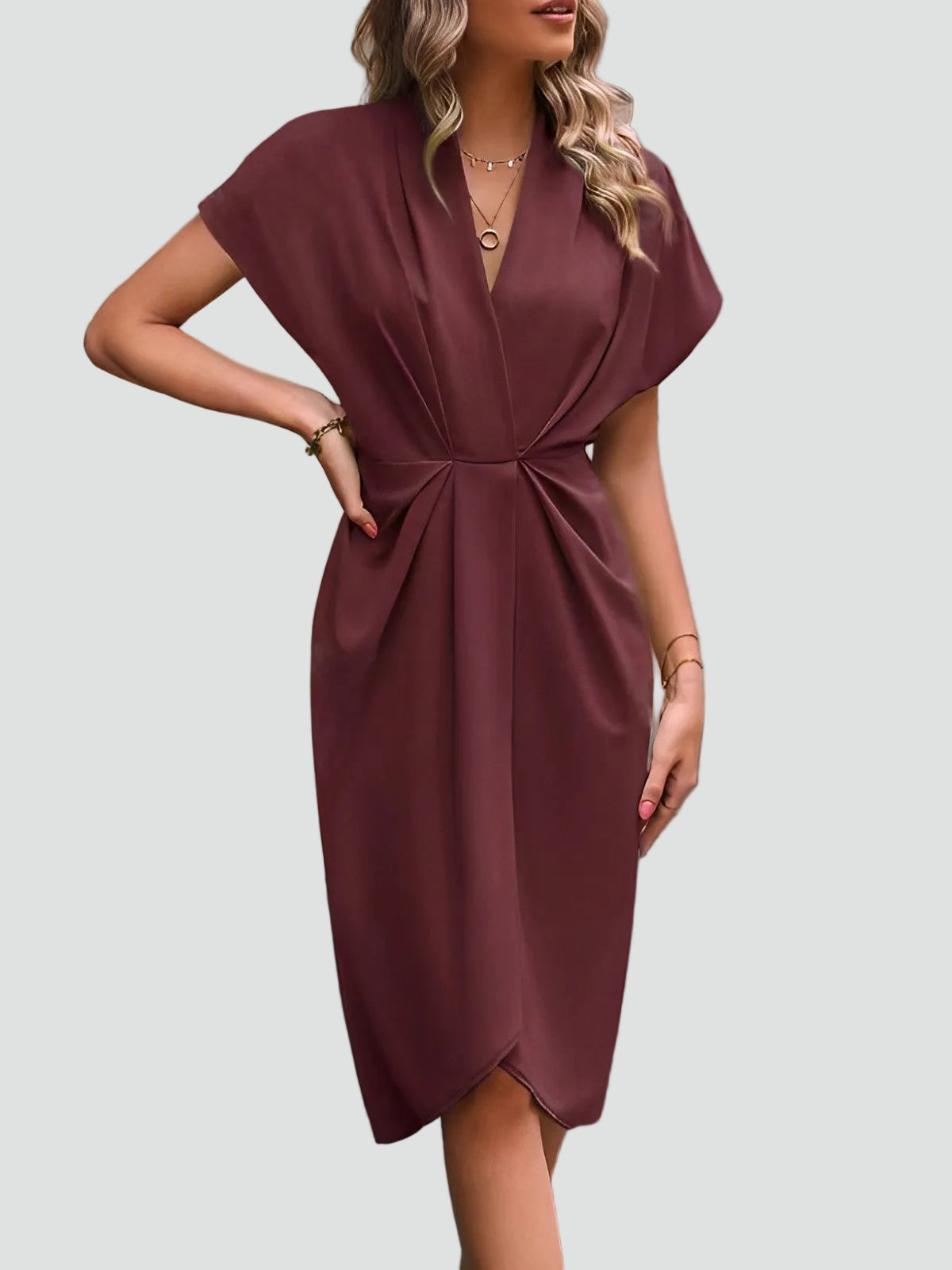 Wrap Dress Women's Regular Fit Soft Drapes Nicely Around the Figure