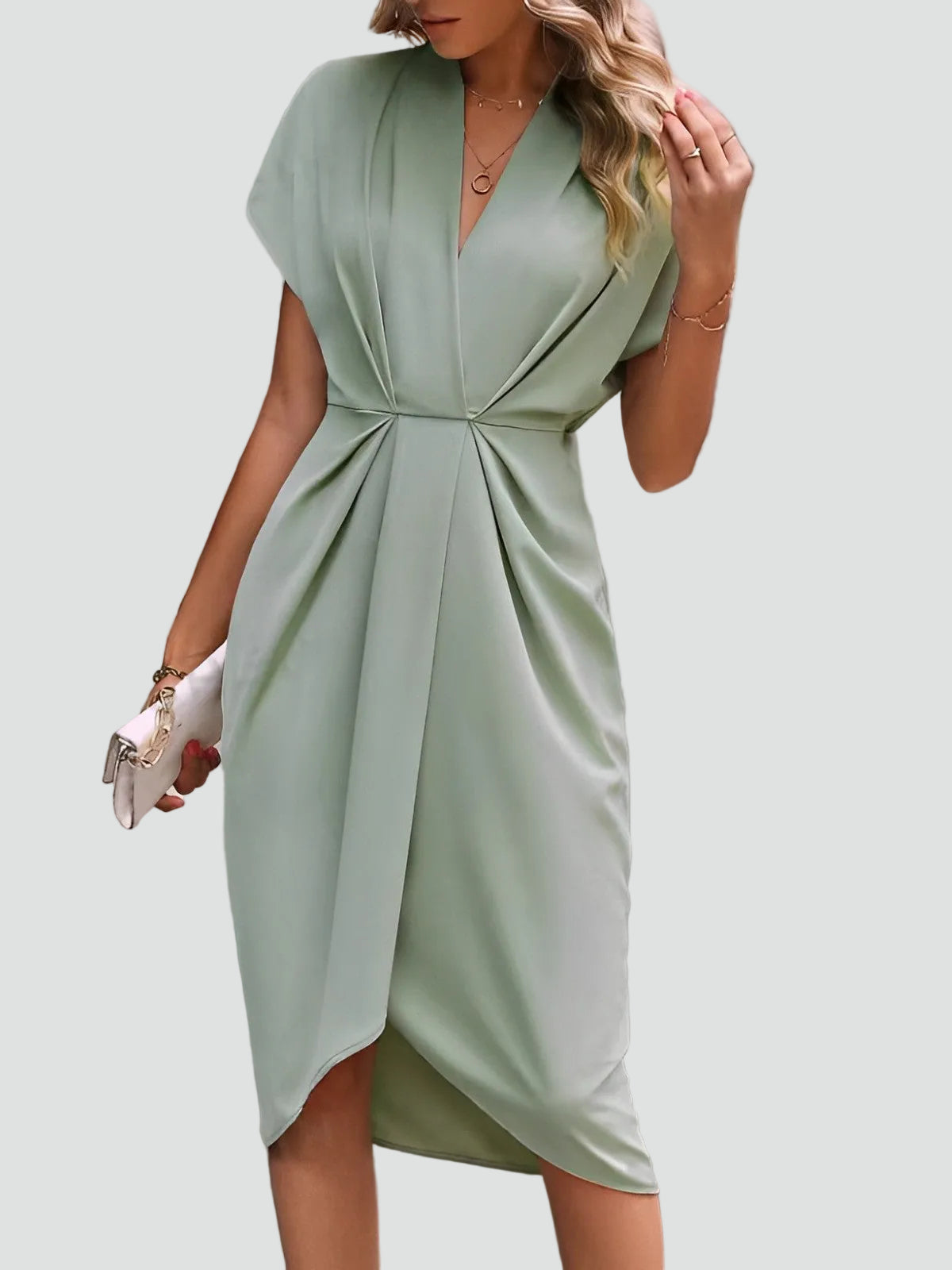 Wrap Dress Women's Regular Fit Soft Drapes Nicely Around the Figure