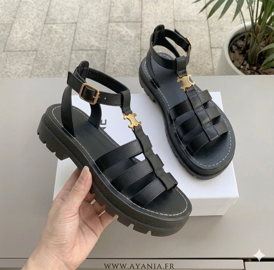 Women's Chunky Sole Braided Slip-On Sandals Summer