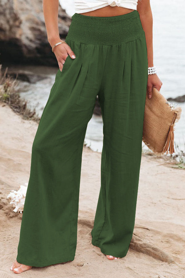Women's High Waist Wide Leg Comfortable Summer Trousers