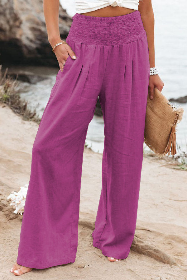 Women's High Waist Wide Leg Comfortable Summer Trousers