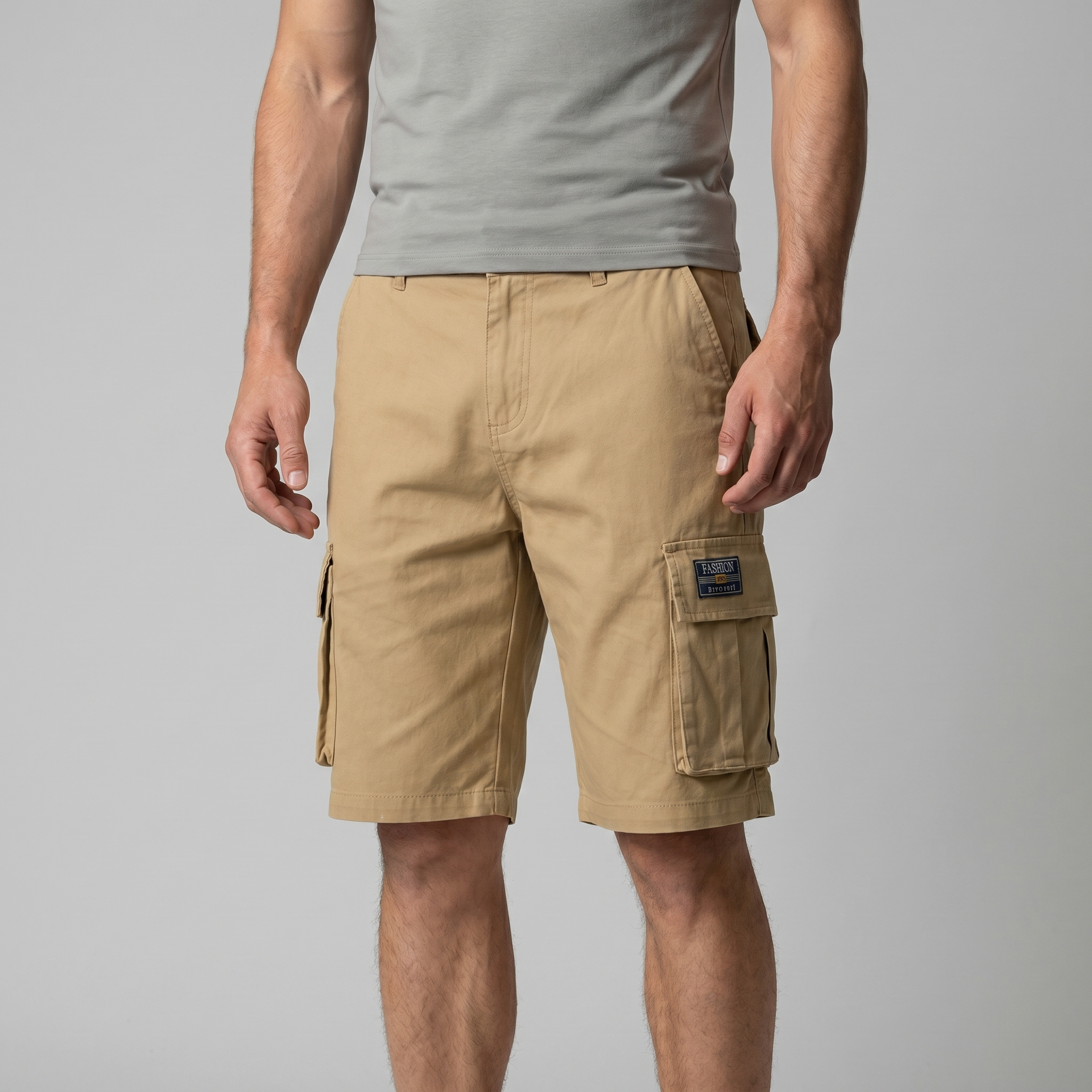 Men's Cargo Shorts Relaxed Fit Multiple Pockets Casual