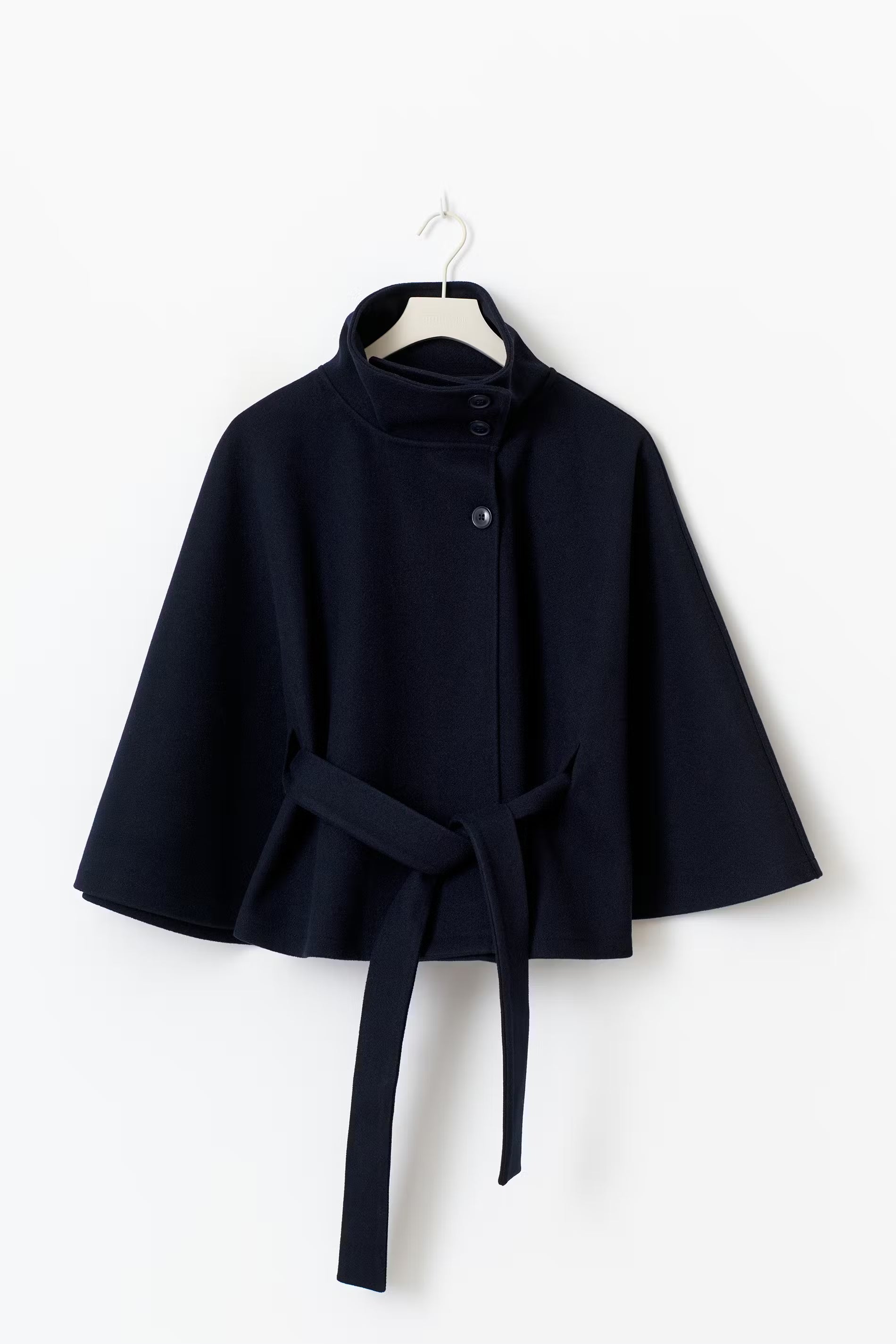 Cape Ladies Regular Fit High Collar Tie Belt Winter