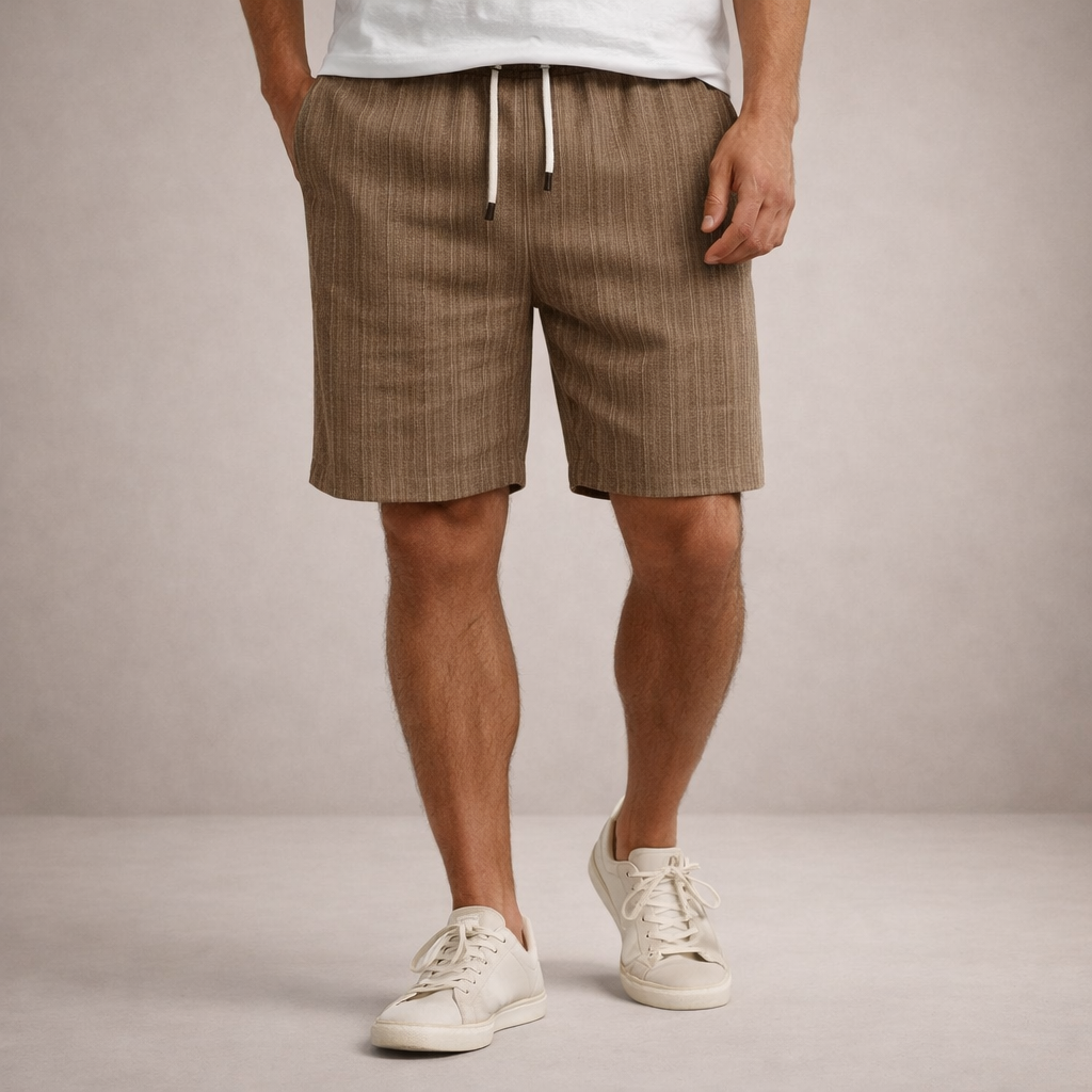 Men's Shorts Linen Regular Fit Breathable Summer Casual