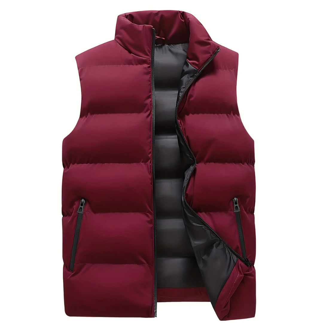 Men's Puffer Vest for Layering with Quilted Look