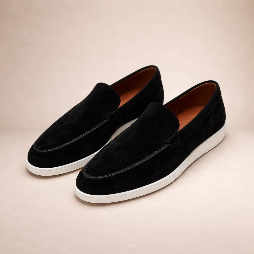 Men's Casual Loafers Regular Fit Leather Upper Slip-on