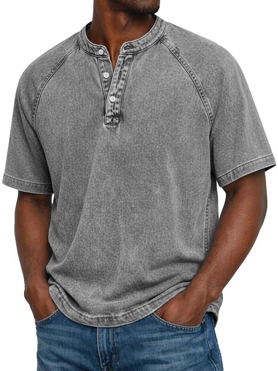 Men's Button-Down Short Sleeve Casual Shirt