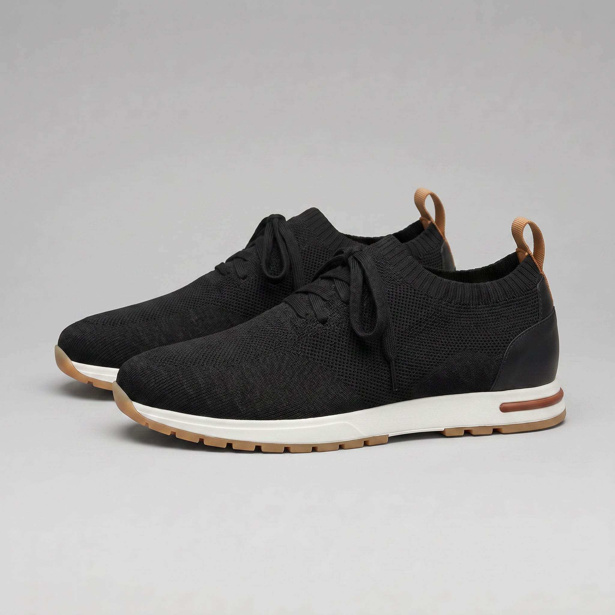 Men's Knit Sock Lace-Up Casual Trainers