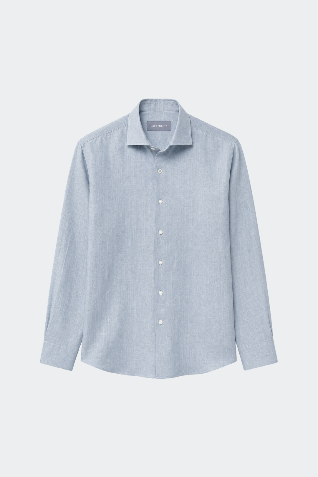 Men's Relaxed Fit Linen Shirt with Spread Collar