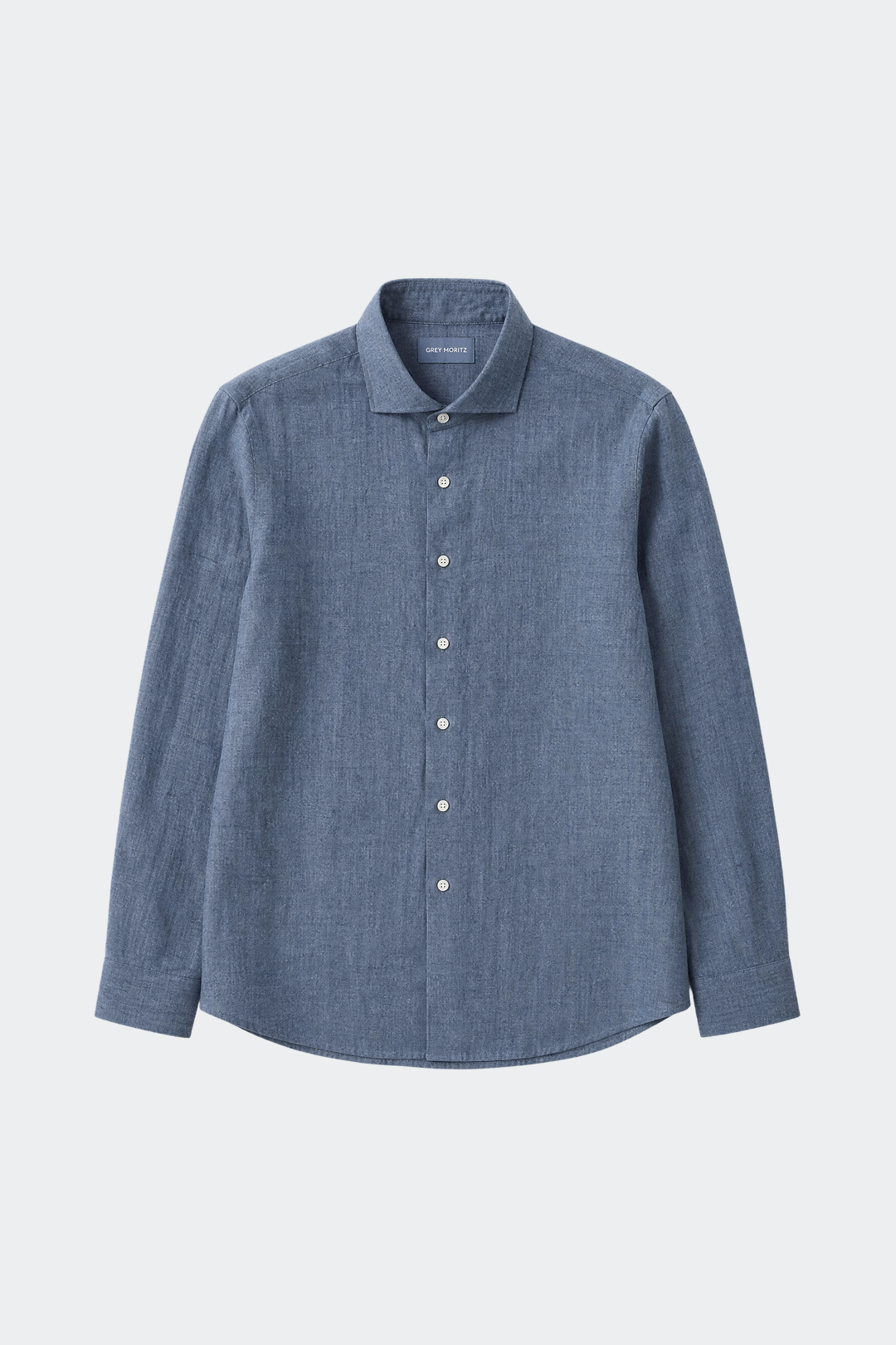 Men's Relaxed Fit Linen Shirt with Spread Collar
