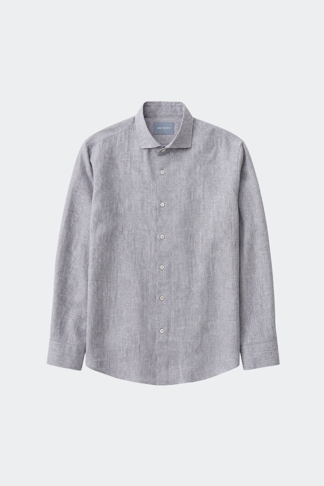 Men's Relaxed Fit Linen Shirt with Spread Collar