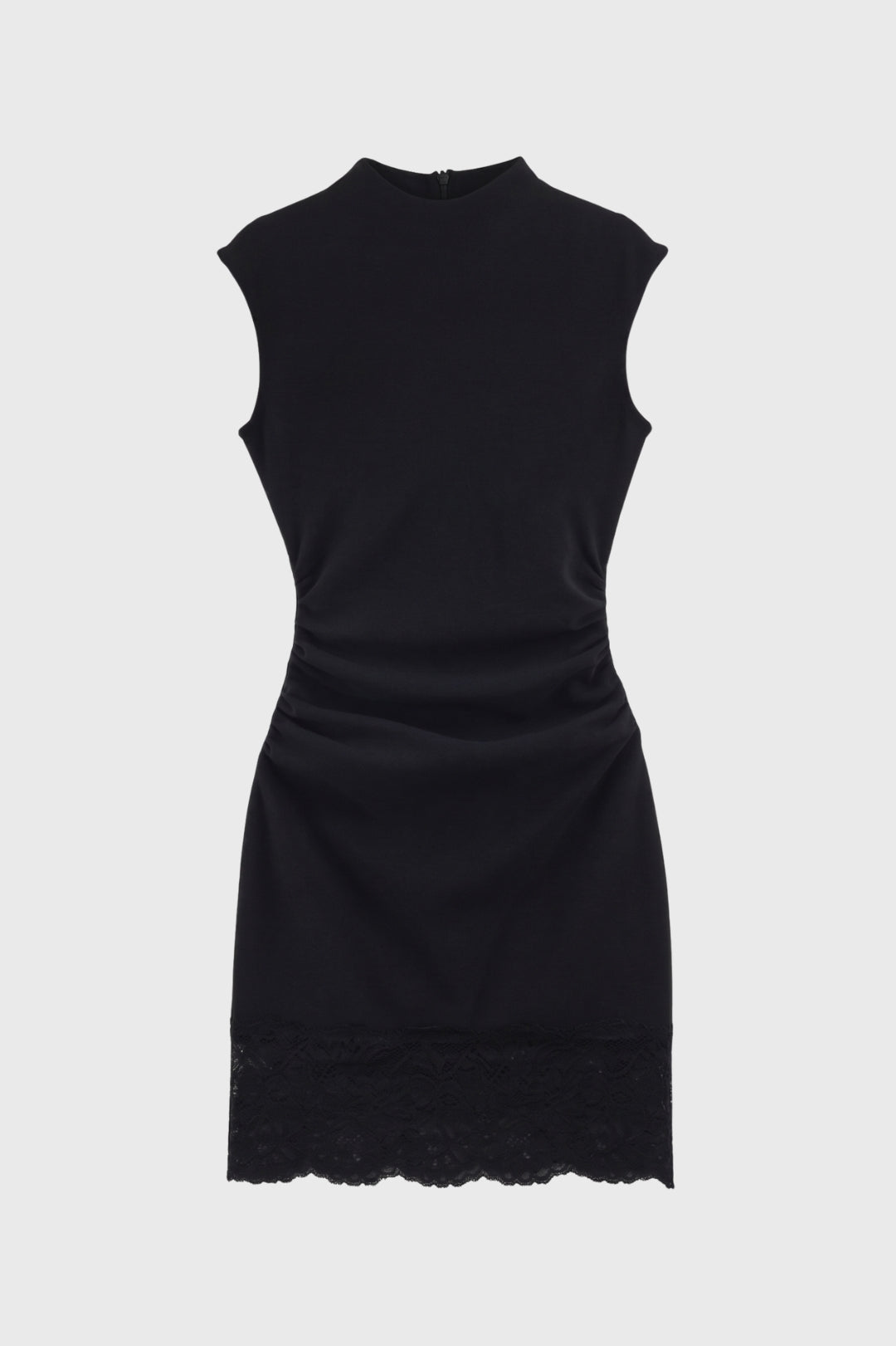 Mini Dress Women's Fitted Sleeveless Lace Hem