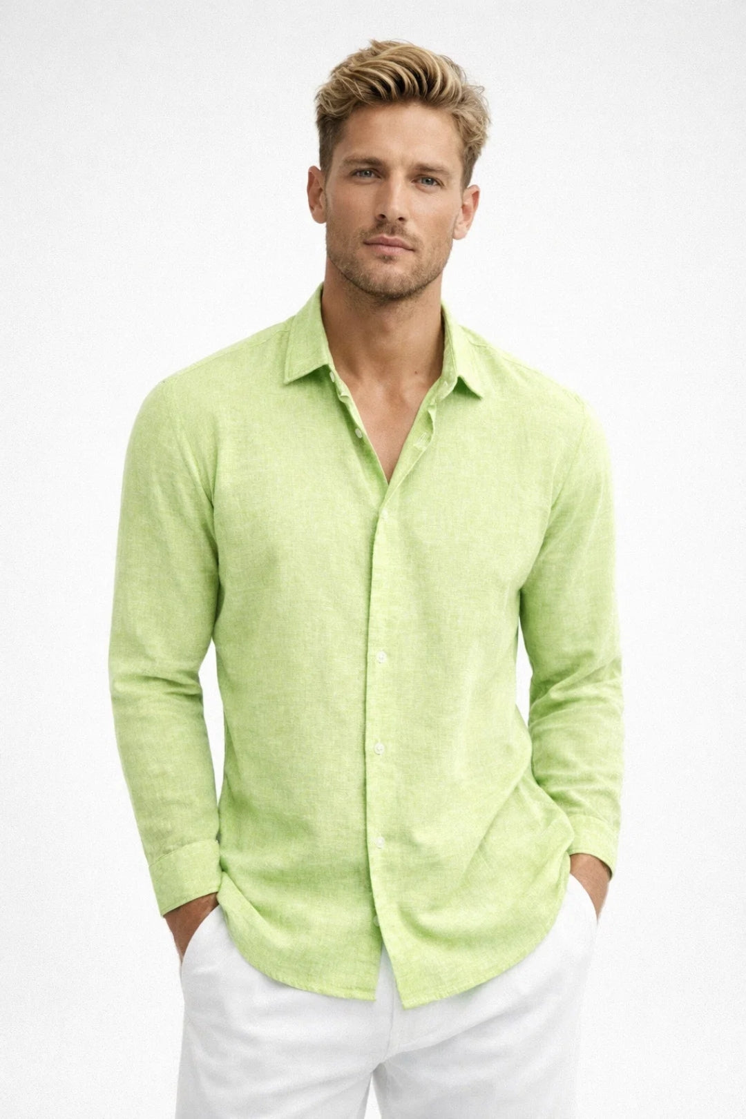 Men's Shirt Regular Fit Classic Collar Summer Casual