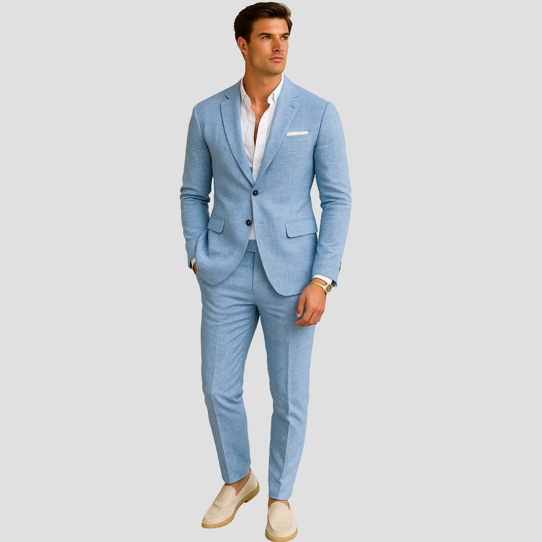 Men's Tapered Fit Two-Piece Summer Formal Suit