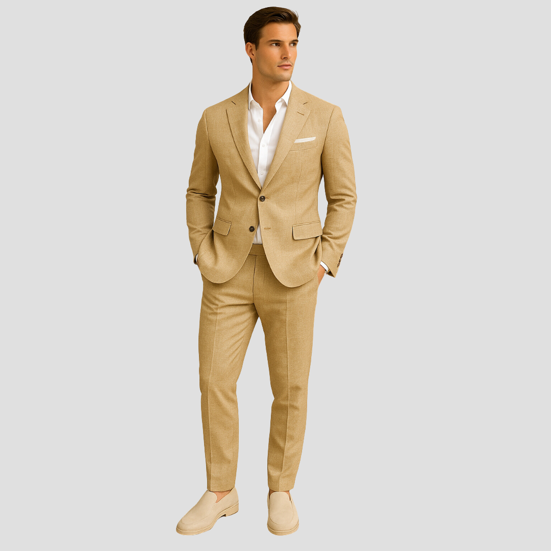 Men's Tapered Fit Two-Piece Summer Formal Suit