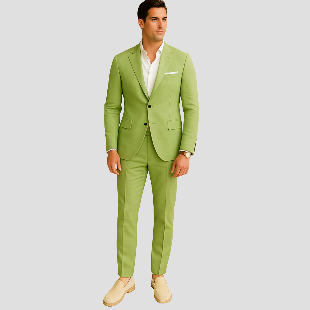 Men's Tapered Fit Two-Piece Summer Formal Suit