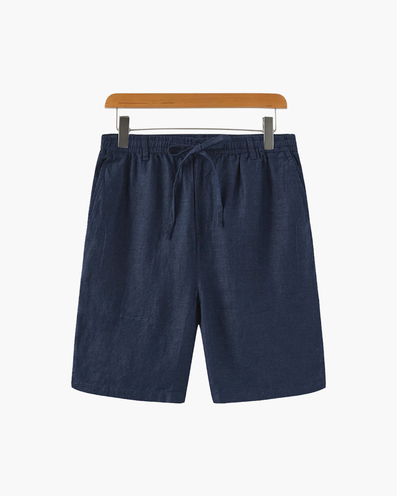 Men's Linen Straight Fit Summer Casual Shorts