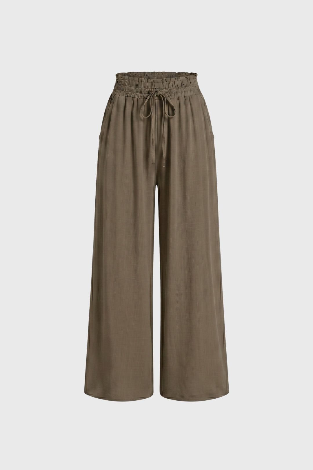 Women's Wide Leg Palazzo Trousers High Waist Elastic Waistband